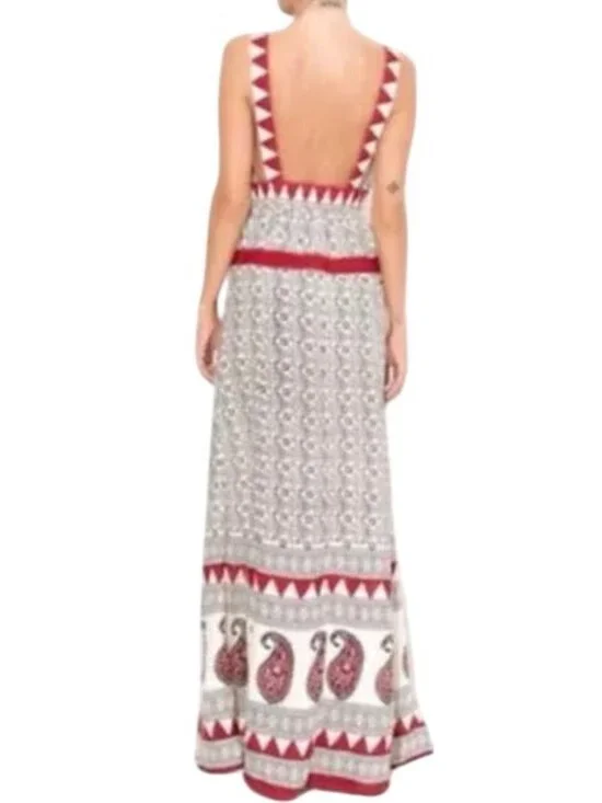 NWOT RARE Jen’s Pirate Booty Paisley Deep V Maxi Dress | Boho Southwestern Indie - Picture 12 of 16